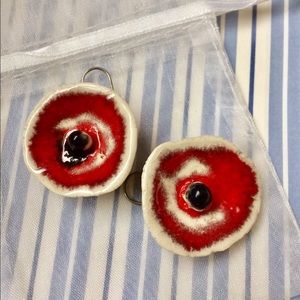 Red Poppy Earrings